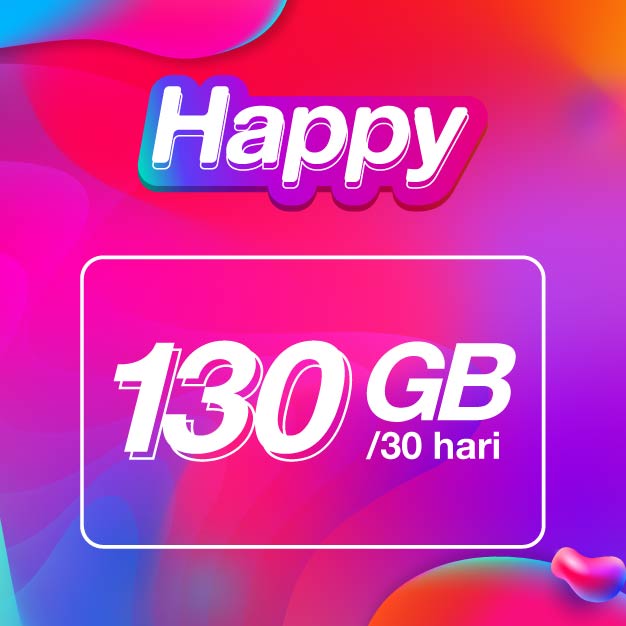 Kuota Tri Happy - Happy 130GB 24jam 30hr